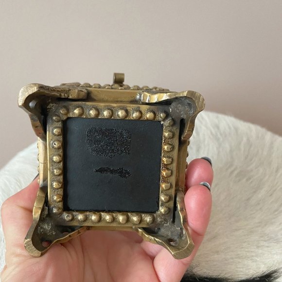 Anthropologie Gold Glass Trinket Box - Picture 6 of 6